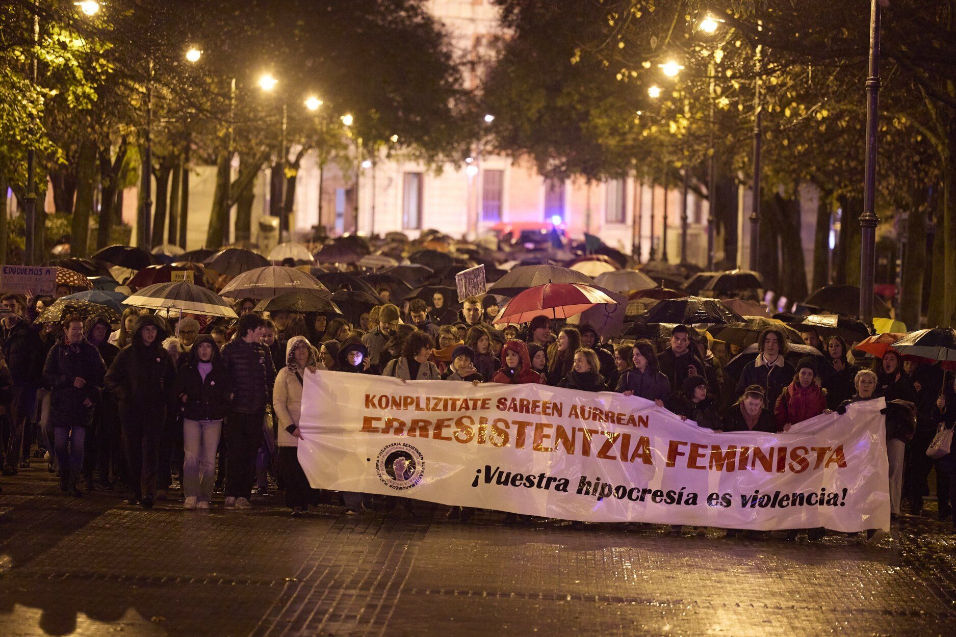 Imágenes de la manifestación del movimiento feminista de este 25N