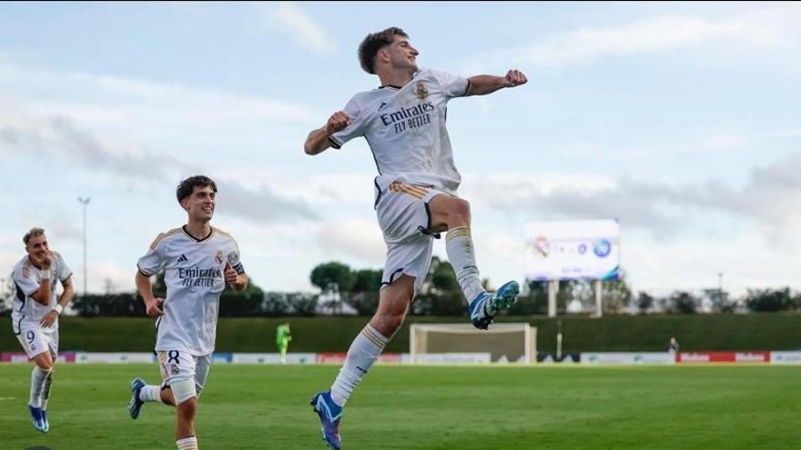 Doblete del hijo de César Palacios con el Real Madrid Castilla