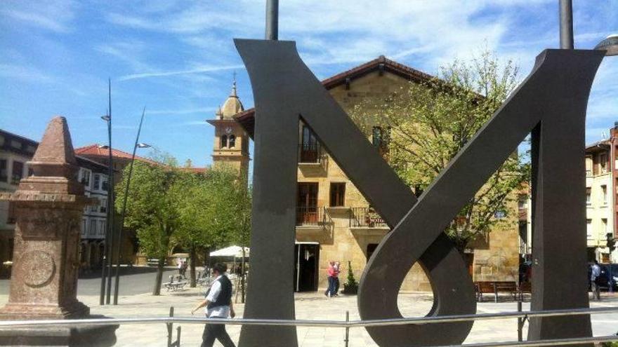 Una imagen de Foruen Plaza de Mungia, la localidad más grande de la comarca de Uribe Butroi.