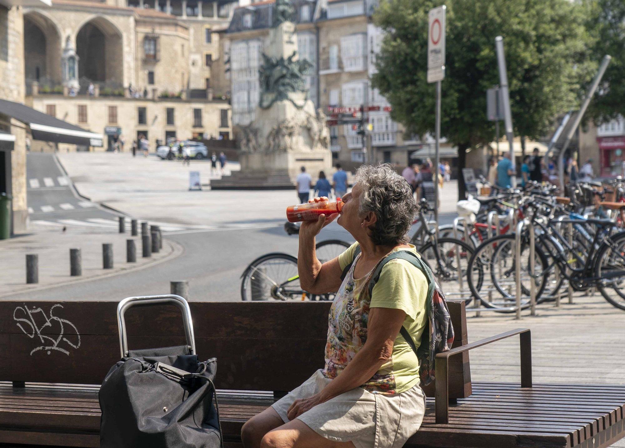 En imágenes: Vitoria sufre los estragos de la ola de calor