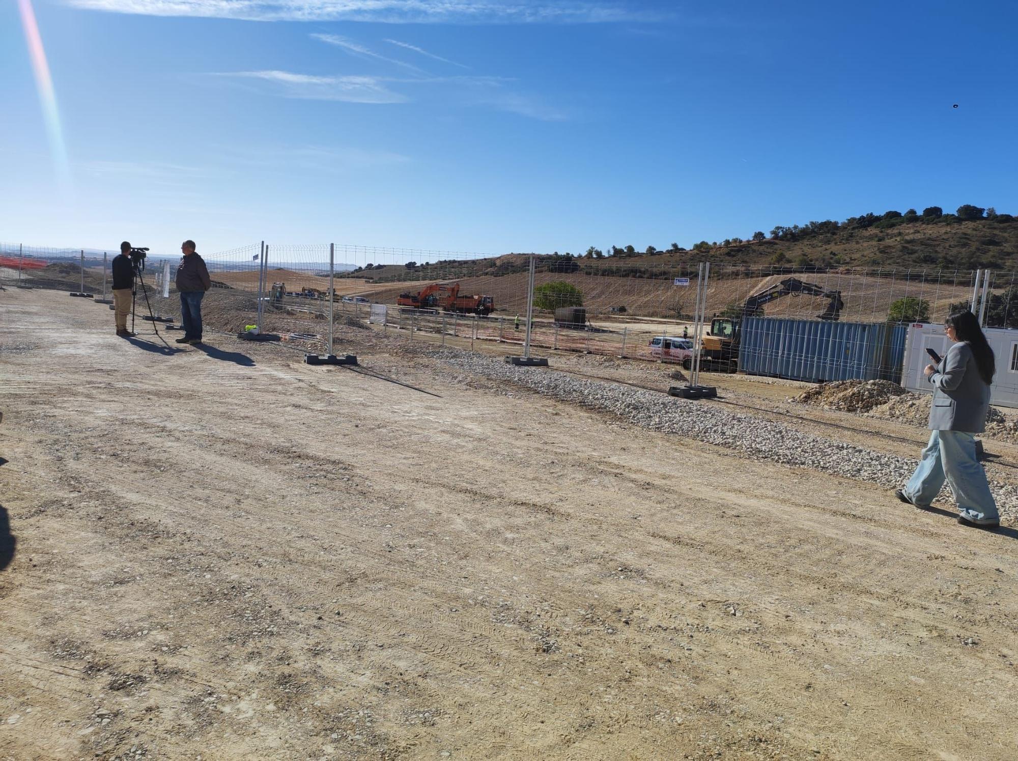 Fotos del inicio de las obras en la nueva línea eléctrica entre Tierra Estella y Muruarte