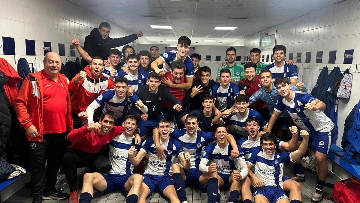 Celebración de los jugadores de la Mutilvera