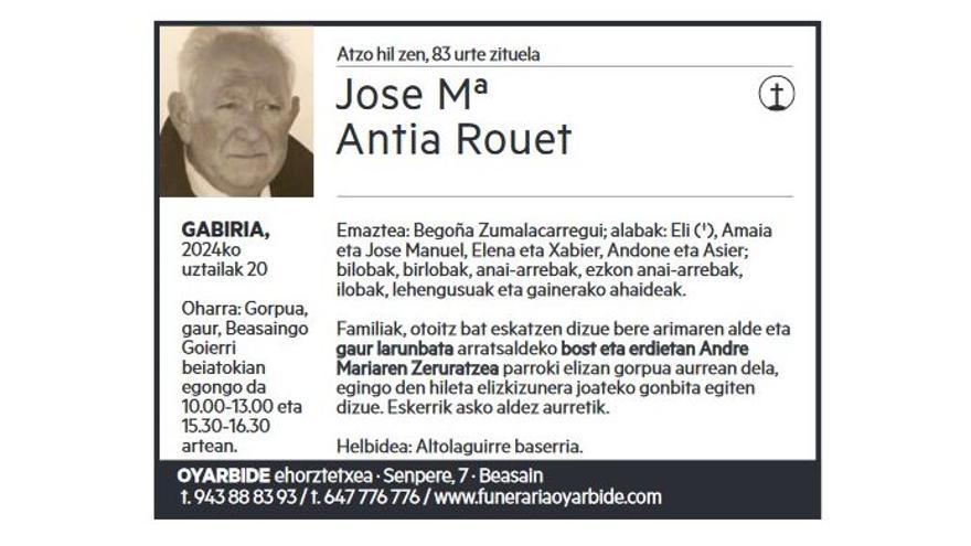 JOSE Mª ANTIA ROUET