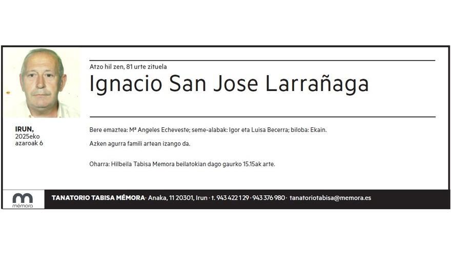 IGNACIO SAN JOSE LARRAÑAGA