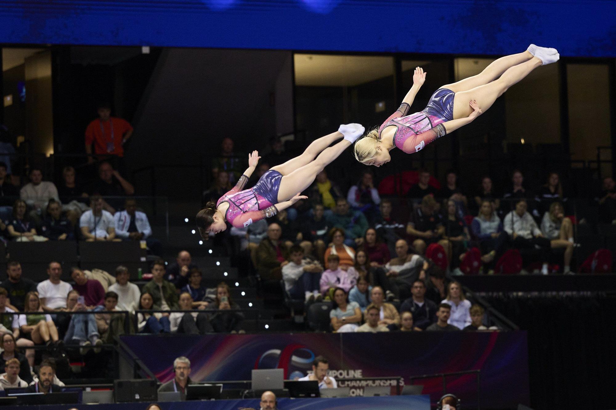 Las fotos más espectaculares del Mundial de gimnasia de trampolín en Pamplona