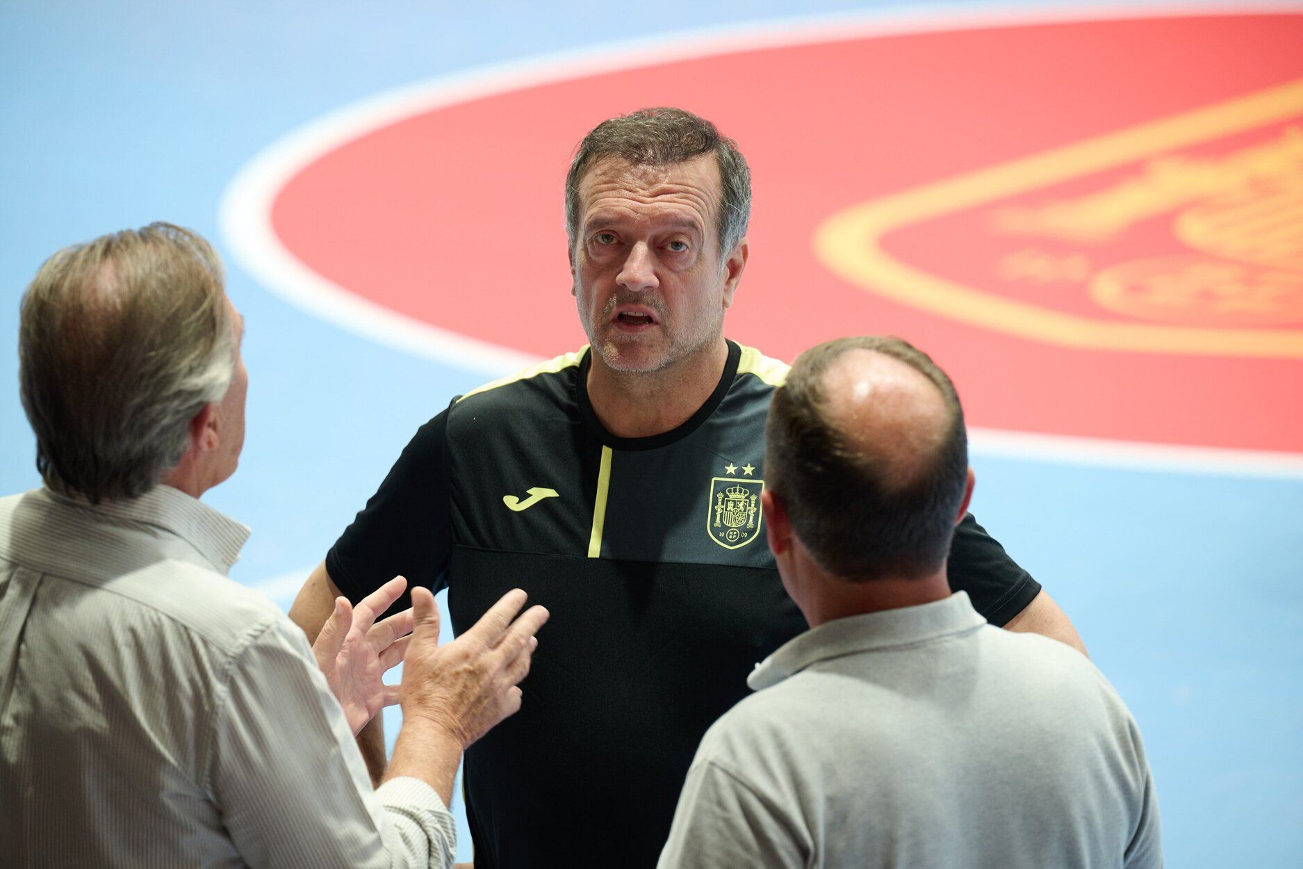 Fotos del entrenamiento de la selección española de fútbol sala en el pabellón Anaitasuna