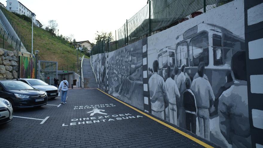 La epopeya del barrio de Masustegi ya tiene su propio mural