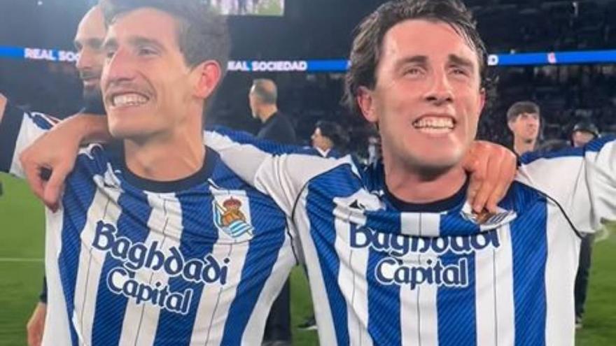 Los jugadores de la Real Sociedad y su particular celebración por el Día de San Sebastián