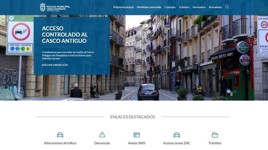 Multas, denuncias y objetos perdidos: la Policía de Pamplona estrena trámites a un solo clic
