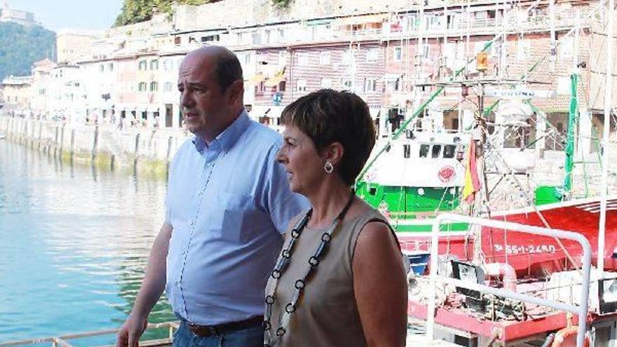 Arantza Tapia, ayer en el muelle de Donostia.