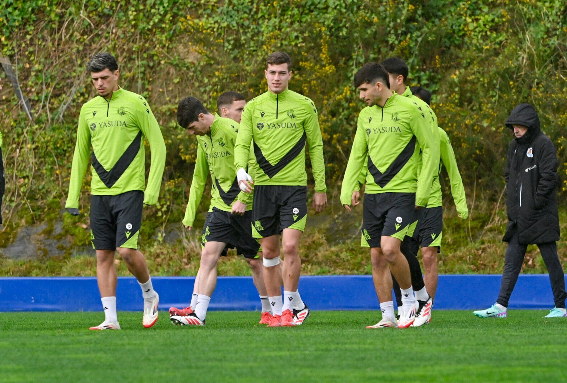 Entrenamiento antes de la semifinal en la Real y el Madrid