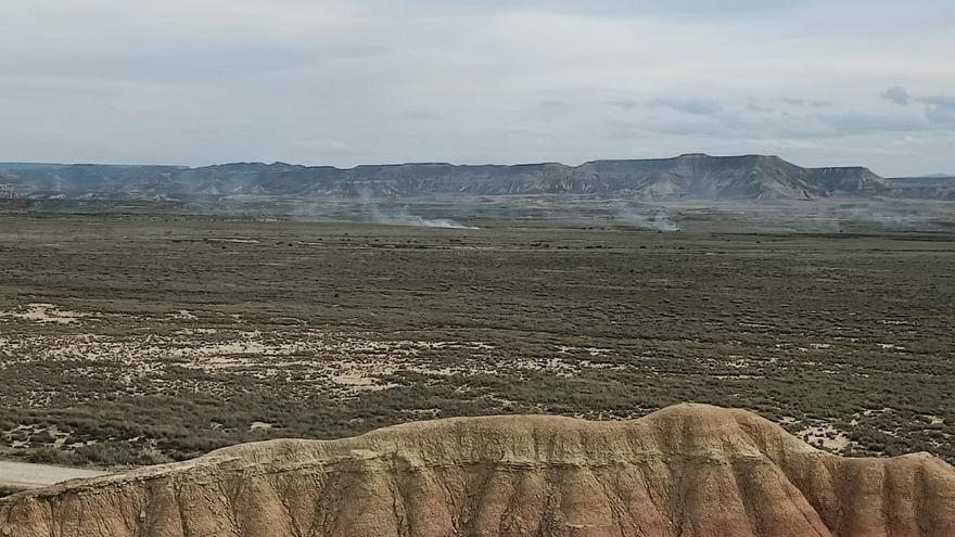 Declarado un incendio en el polígono de tiro de Las Bardenas