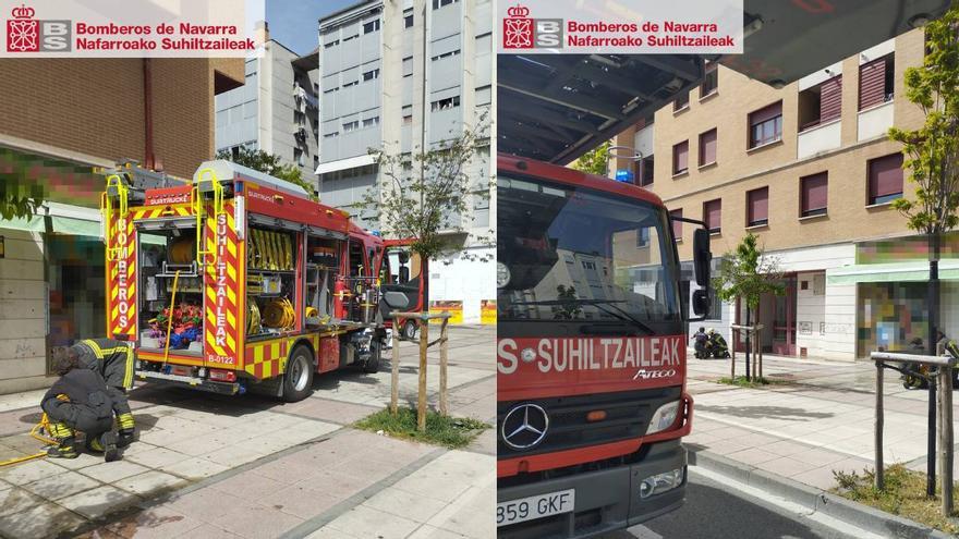 Dos personas heridas en el incendio de la cocina de una vivienda de la Rochapea