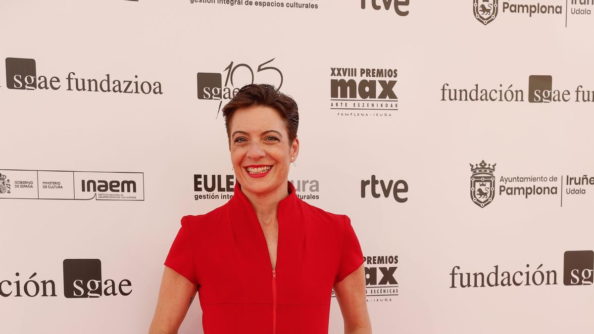 Ana Maestrojuán, presentadora de la gala, a su llegada a la 28ª edición de los Premios Max de las Artes Escénicas