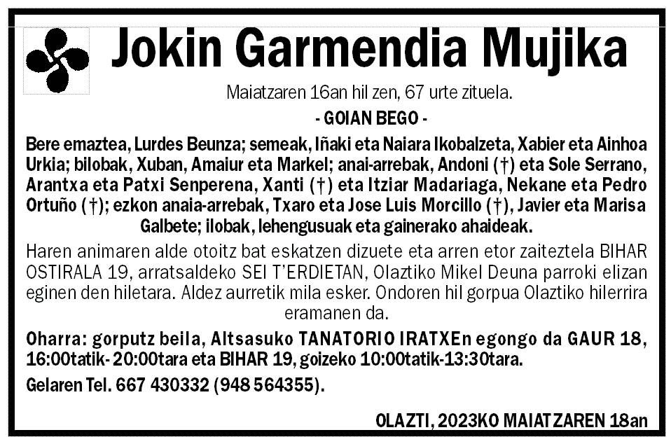 Jokin Garmendia Mujika