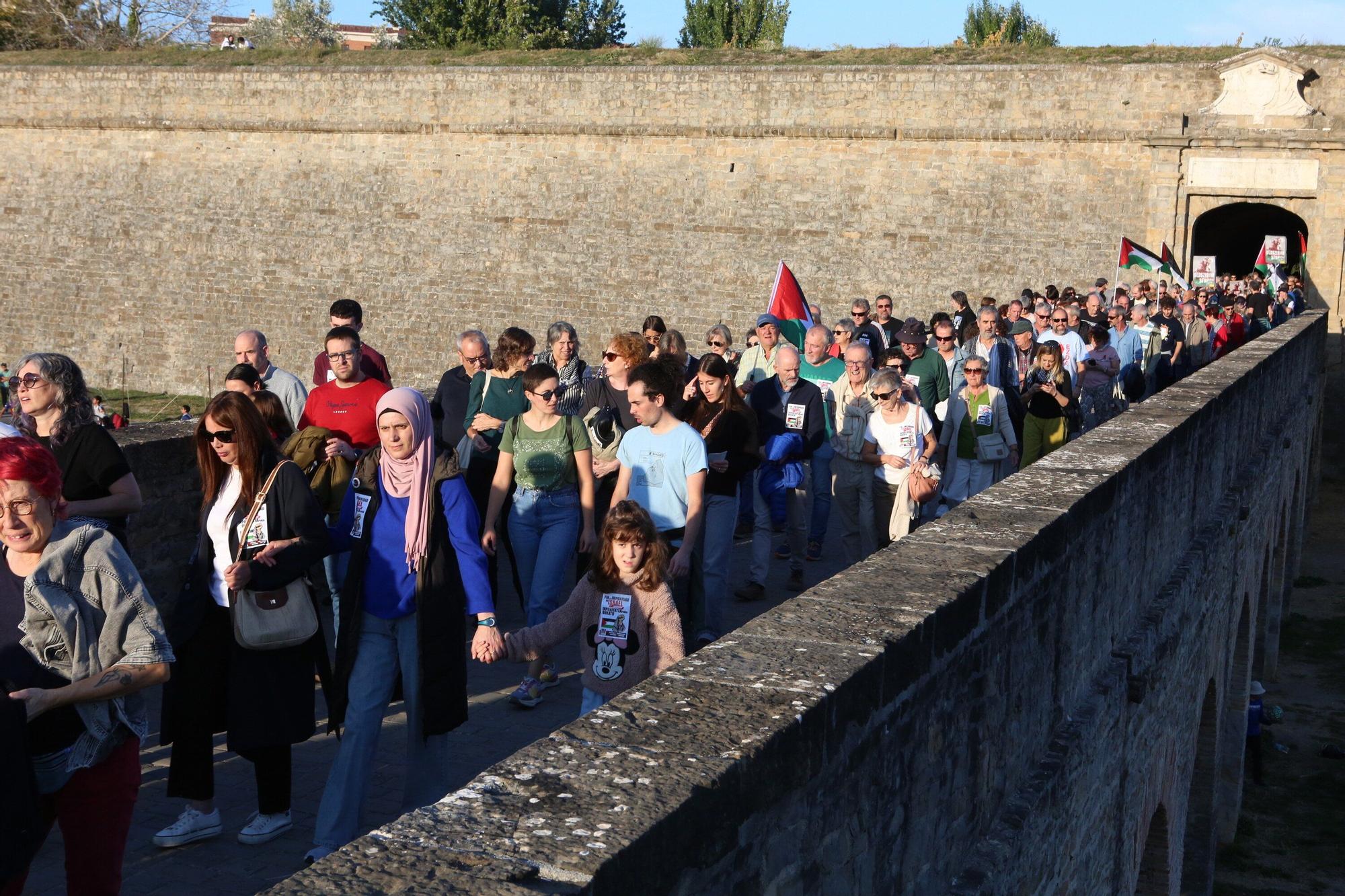 Una manifestación en Pamplona reclama el final del "colonialismo y la ocupación" en Palestina
