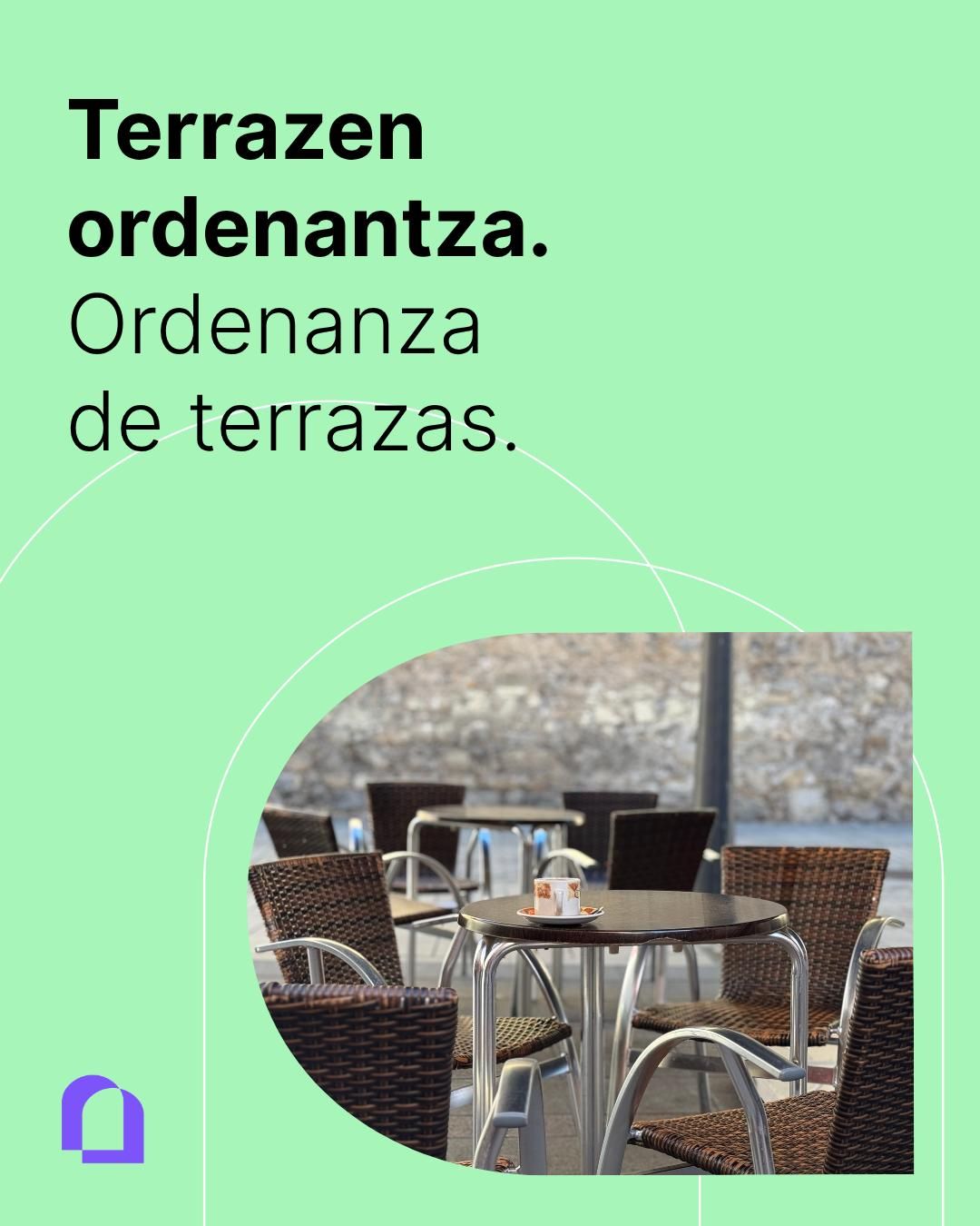 Cartel que anuncia el proceso para definir la ordenanza de terrazas.