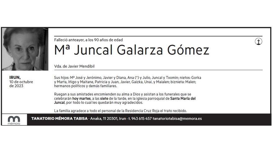 Mª JUNCAL GALARZA GOMEZ