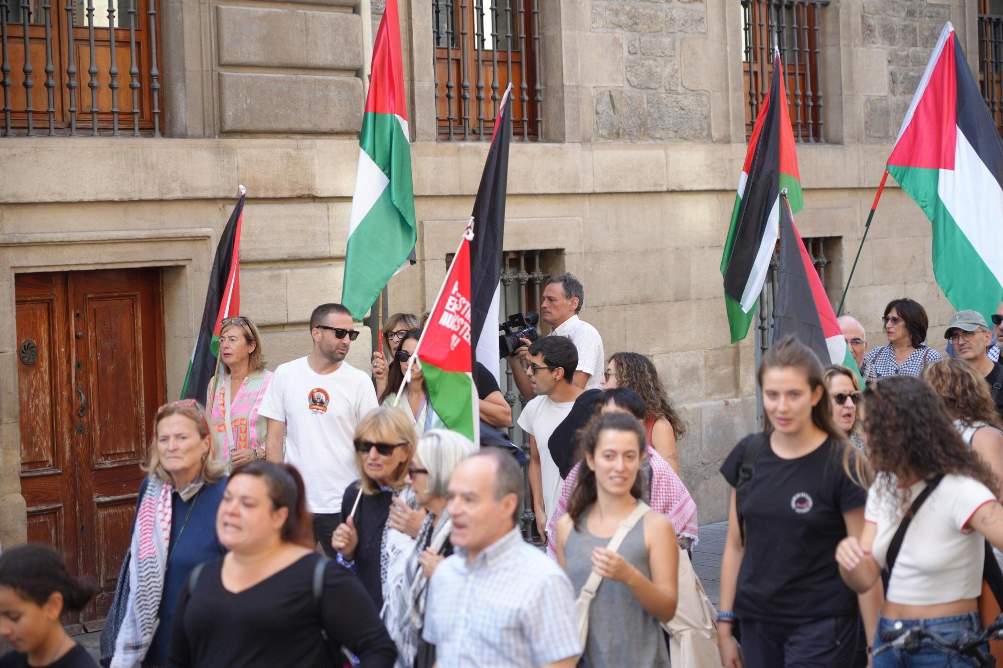 En imágenes: Manifestación en Vitoria-Gasteiz a favor de Palestina