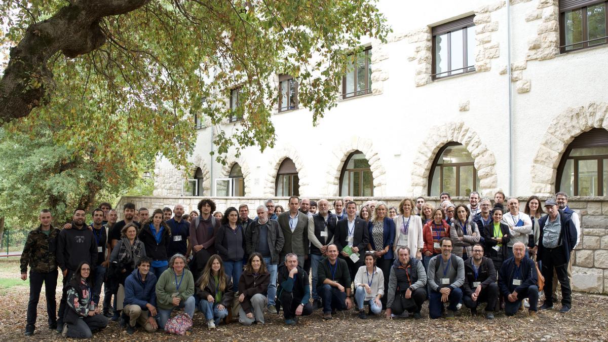 Participantes en la jornada sobre biomasa celebrada hoy en Zudaire.
