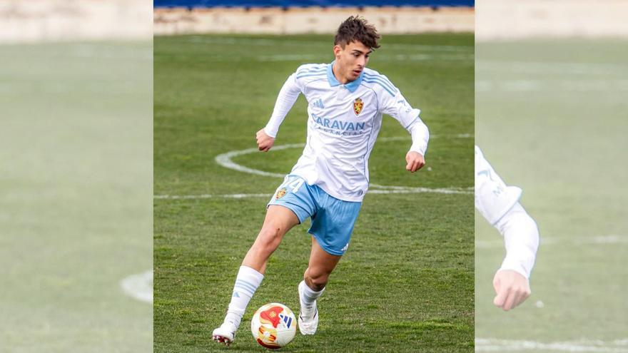 Aimar Bonel disputa sus primeros minutos con el filial del Real Zaragoza