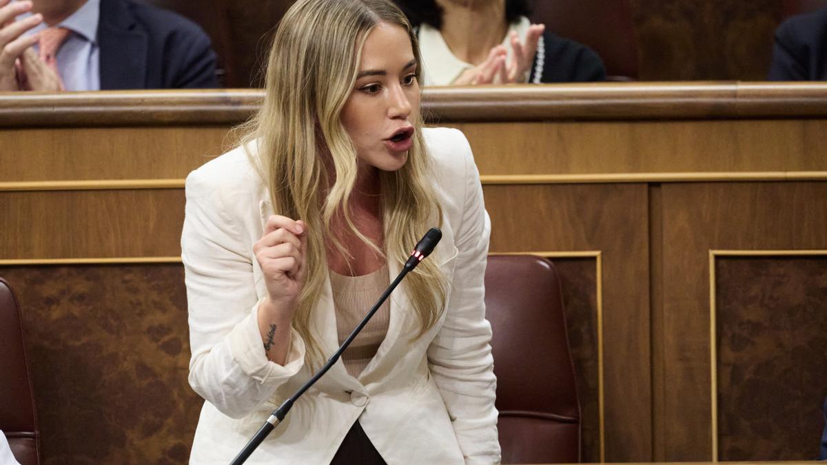 La diputada del PP Noelia Núñez en una intervención en el Congreso