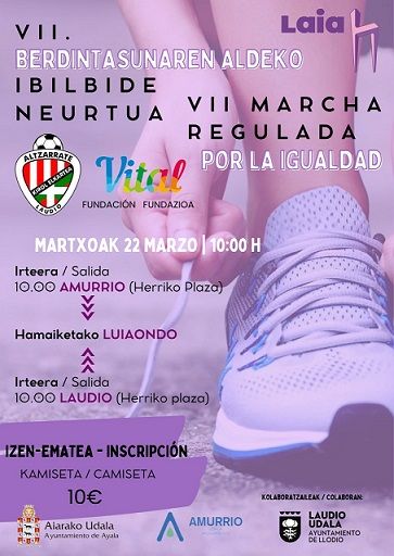 Cartel de la VII marcha por la igualdad de Aiaraldea