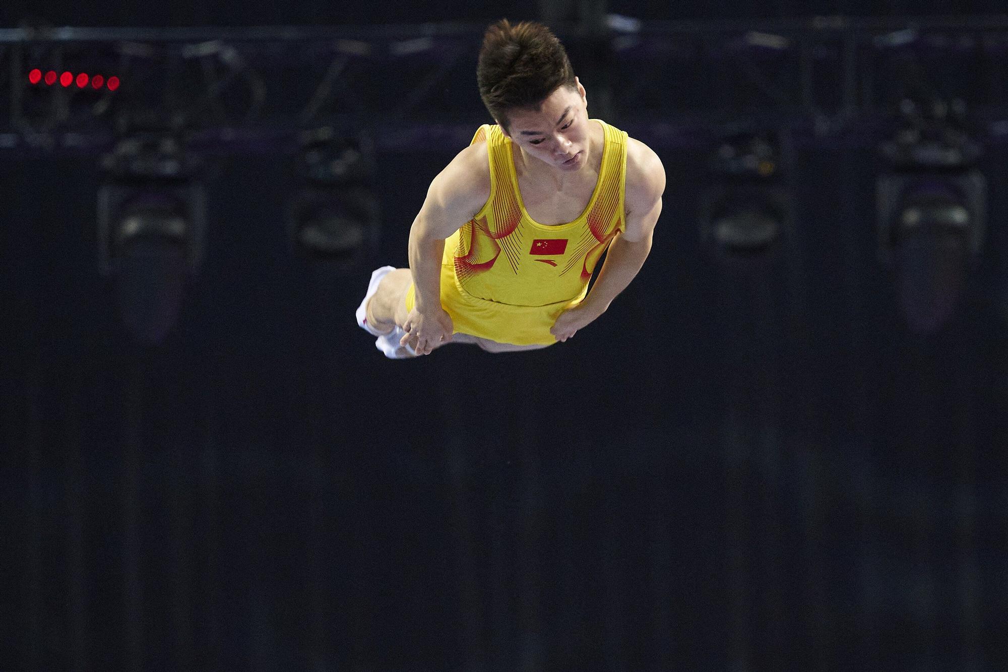 Las fotos más espectaculares del Mundial de gimnasia de trampolín en Pamplona