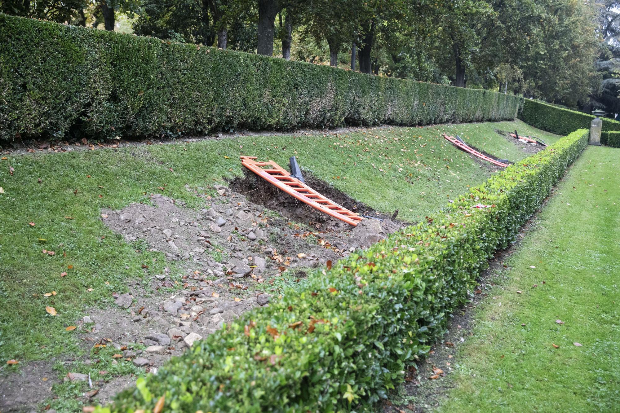 Las primeras estatuas se trasladarán de Sarasate a la Taconera la próxima semana