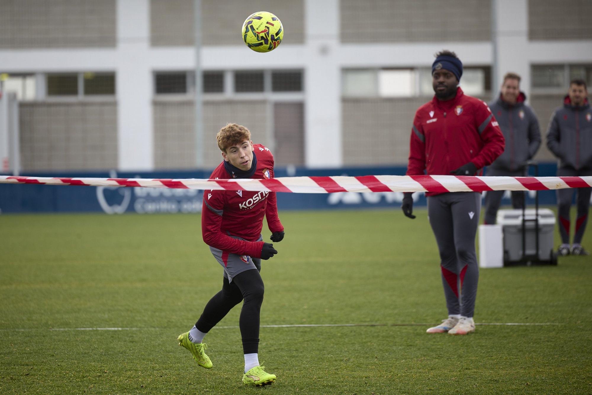 Entrenamiento de Osasuna en Tajonar el sábado 6 de diciembre