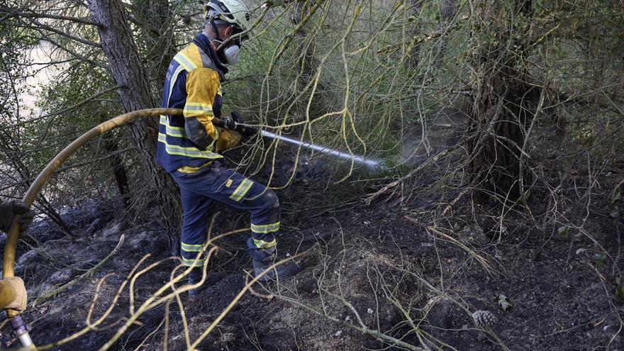 Imágenes de la zona afectada por el incendio en Enériz