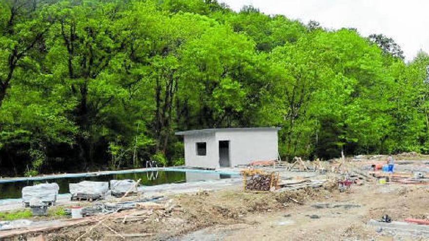 Vista reciente de las obras que se llevan a cabo en las instalaciones del complejo deportivo Txingudi-San Marcial.