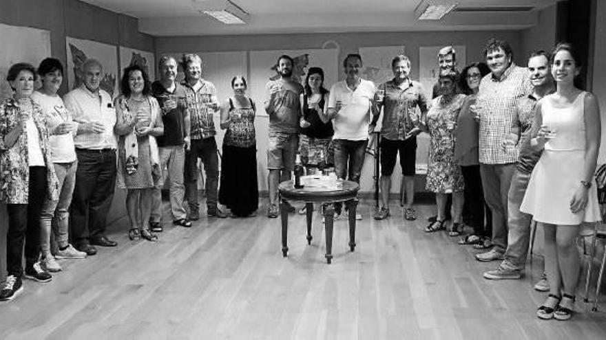 Brindis de la corporación antes de las fiestas