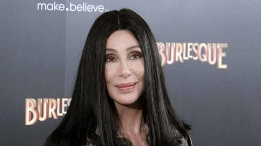 Cher, ayer en Madrid durante la presentación de &#039;Burlesque&#039;.