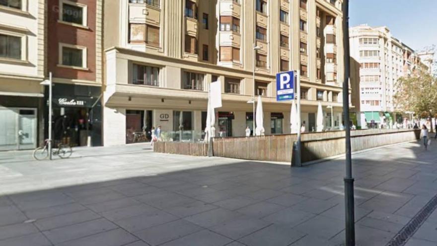 Una de las rampas de acceso al aparcamiento