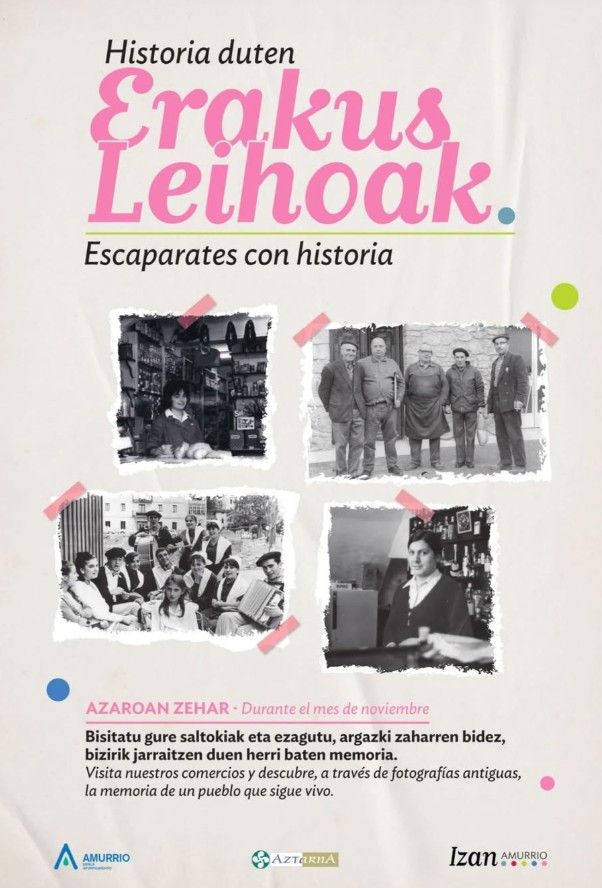 Cartel de la iniciativa escaparates con historia en Amurrio