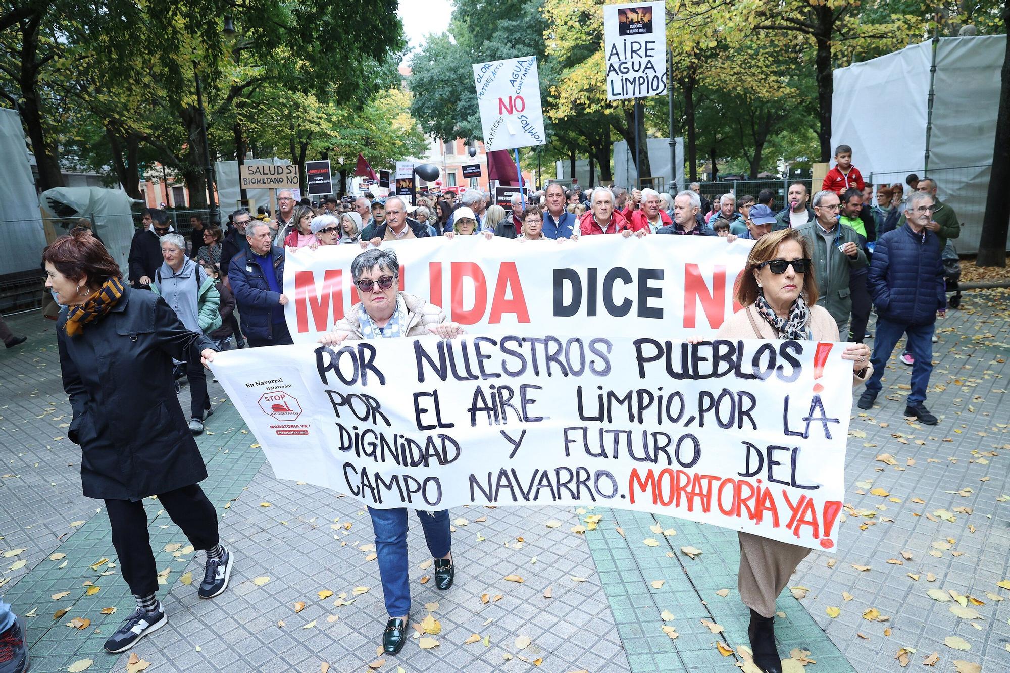 Una manifestación reclama en Pamplona una moratoria a la instalación de plantas de biometanización