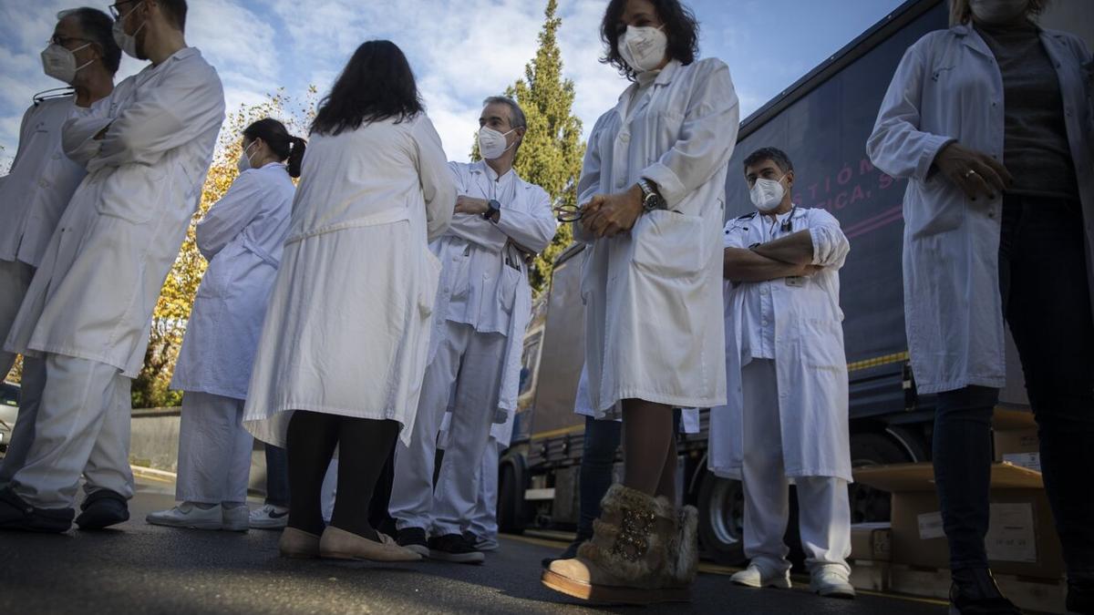 Concentración este martes frente al Hospital Donostia