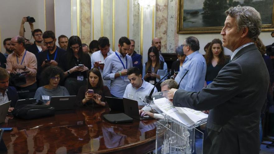Feijóo sitúa a Sánchez como &quot;responsable del lodazal&quot; de corrupción y pide a los socios reaccionar