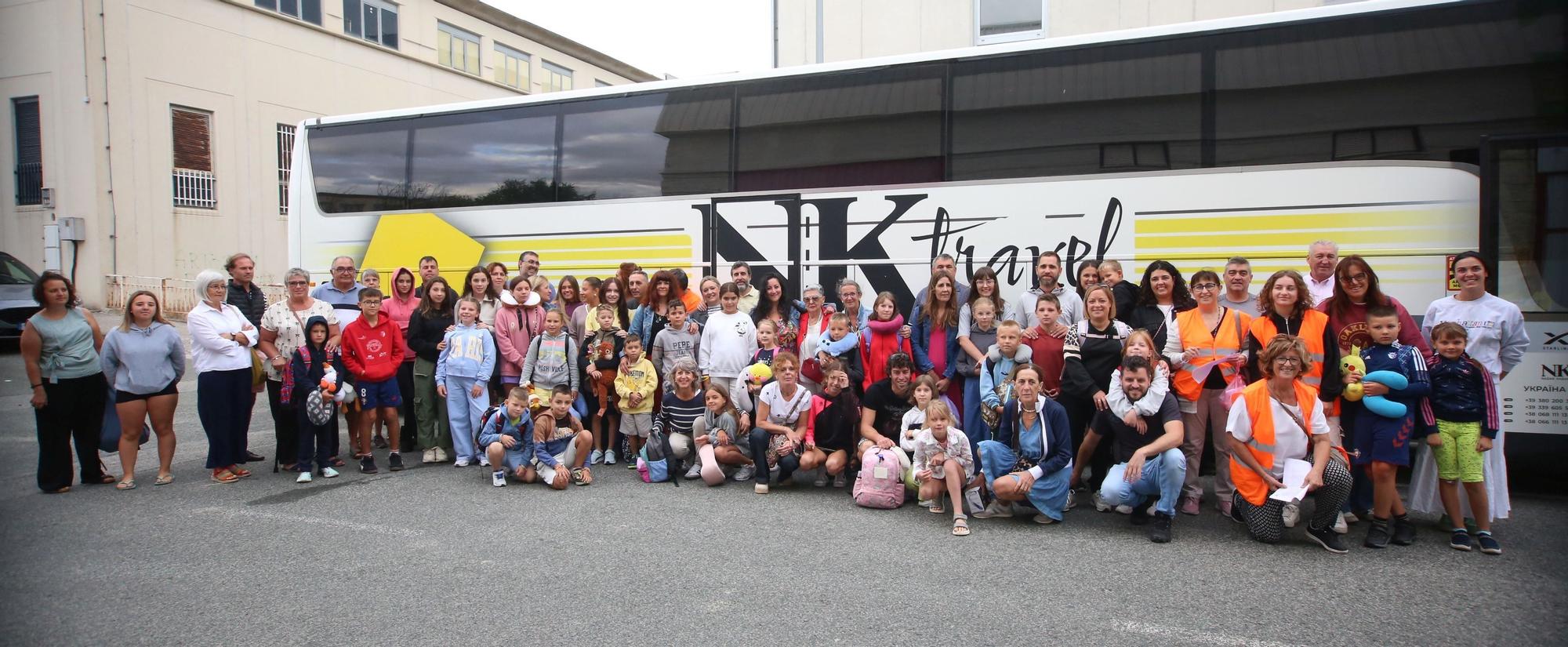 Despedida de los menores ucranianos que han pasado el verano en Navarra