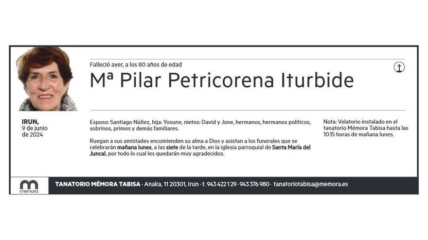 Mª PILAR PETRICORENA ITURBUDE