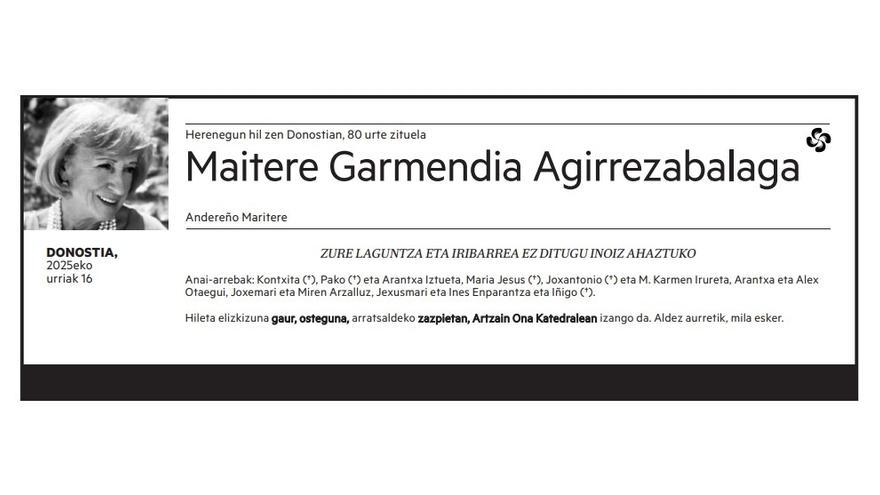 Maitere Garmendia Agirrezabalaga