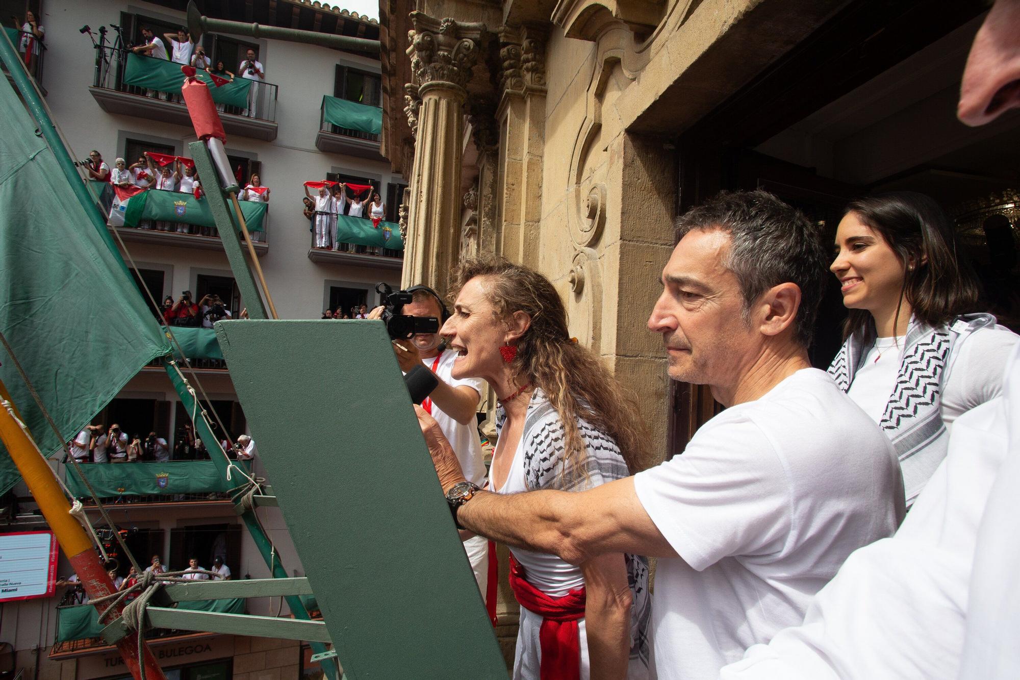 Fotos del  Chupinazo de San Fermín 2025 en Pamplona: ¡La fiesta más internacional se enciende con un grito solidario por Palestina!