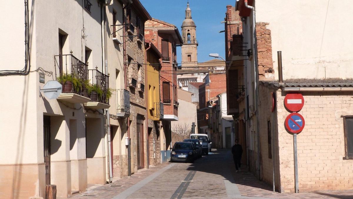 Vista de una calle de Mendavia.