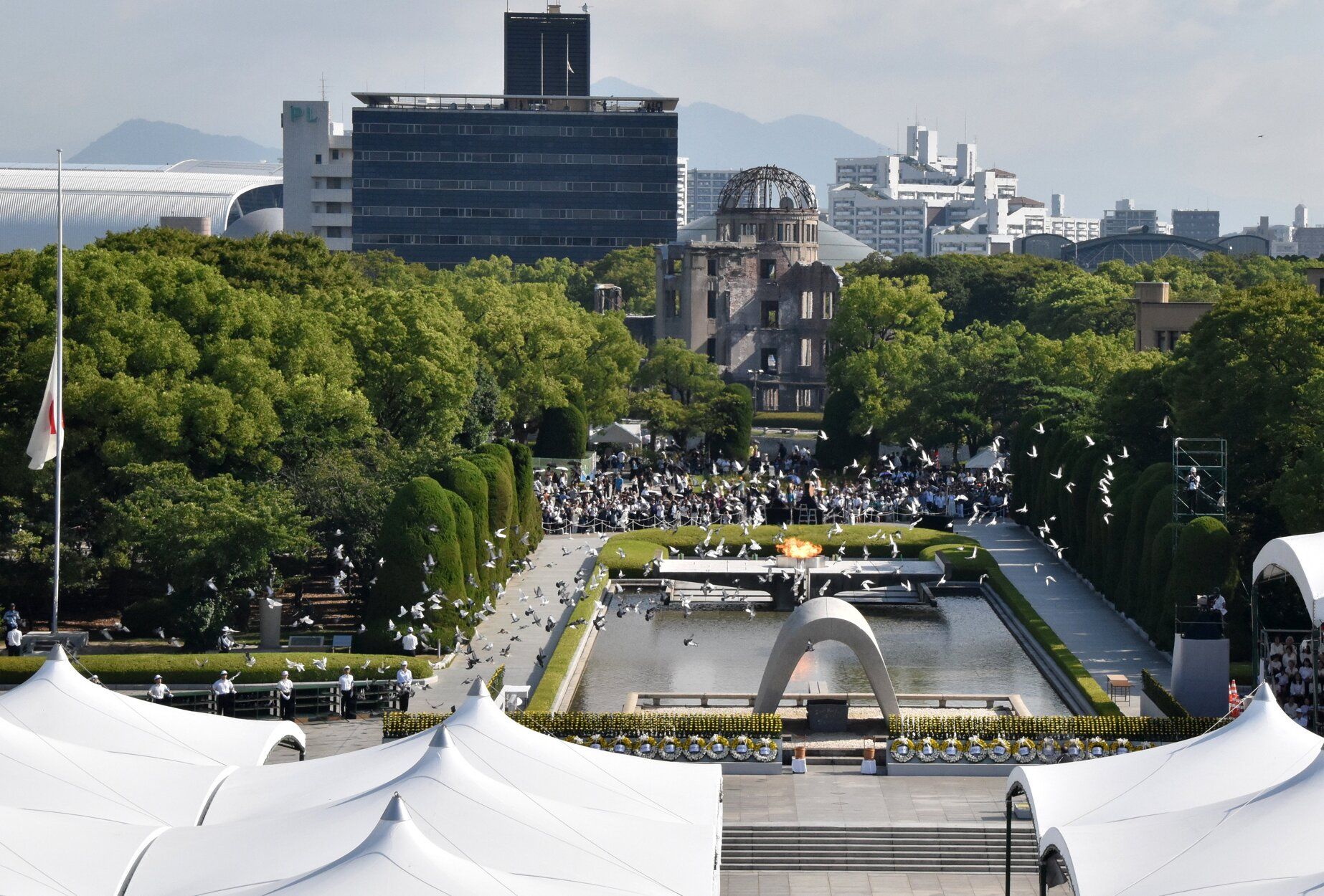 Hiroshima urge al desarme nuclear en el 80 aniversario del bombardeo atómico