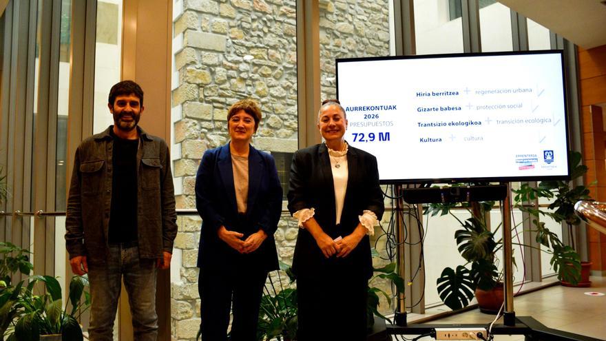 El presupuesto de 2026 de Errenteria supera la barrera de los 70 millones