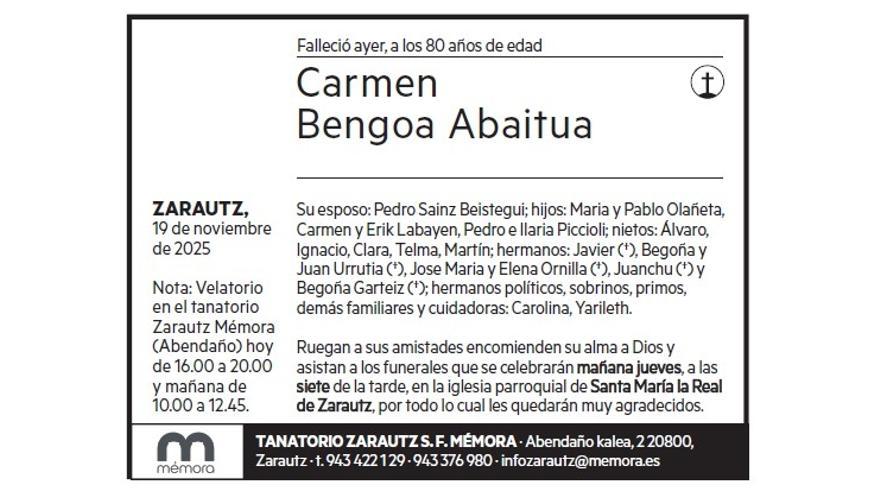 CARMEN BENGOA ABAITUA