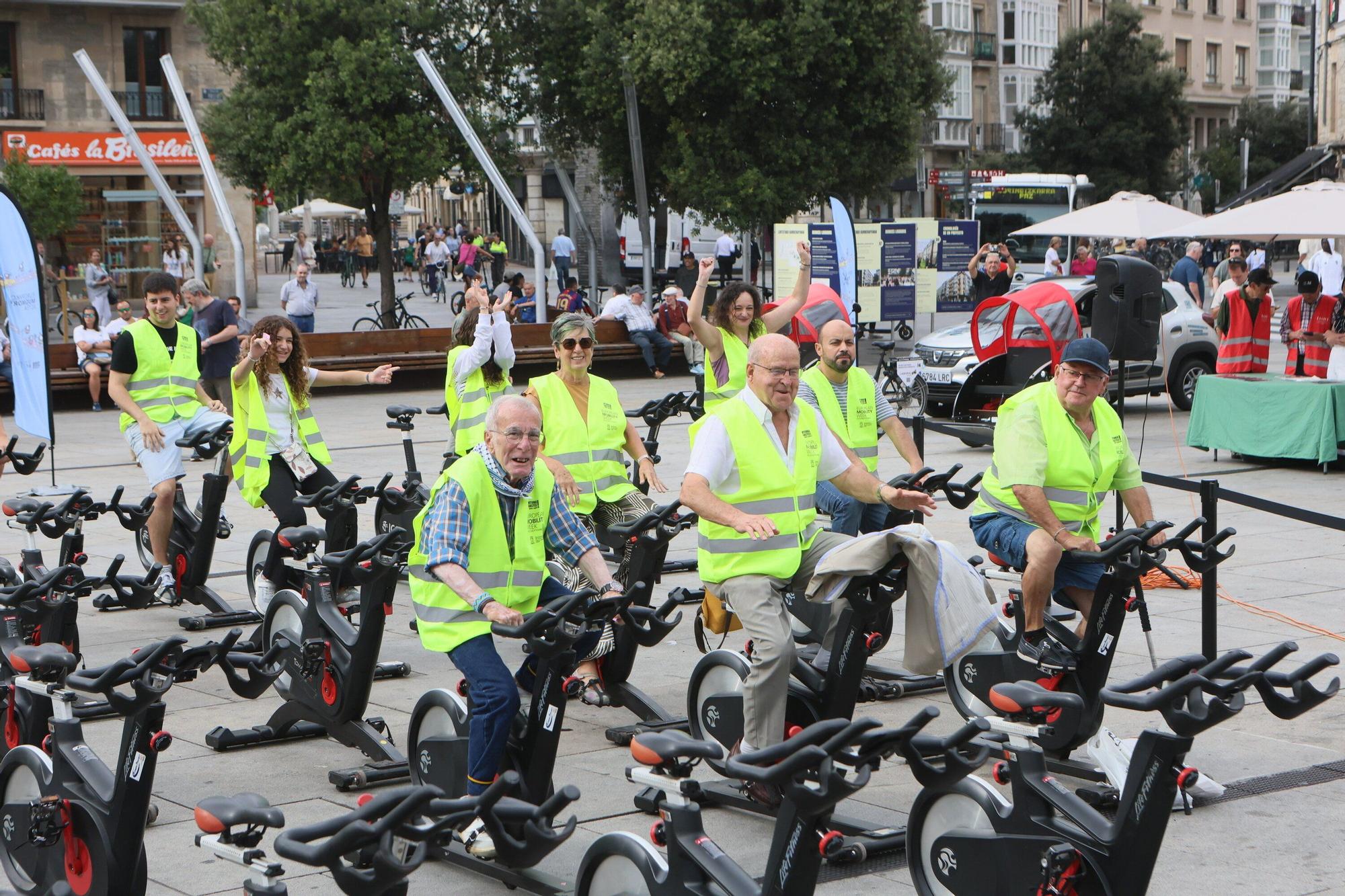 En imágenes: Pedaleada popular en la Virgen Blanca en la Semana Europea de la Movilidad en Gasteiz