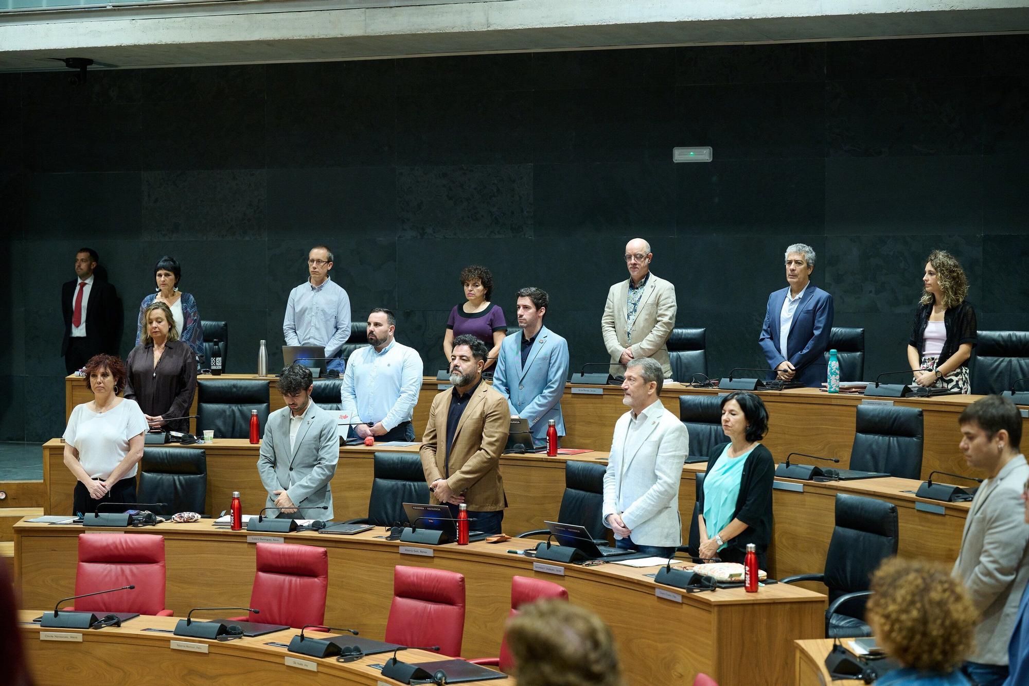 Fotos del pleno del Parlamento de Navarra este jueves, 18 de septiembre