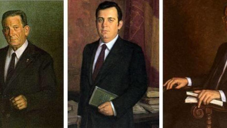 PResidentes de la Diputación Foral de Navarra durante la Transición: Amadeo Marco Ilincheta, vicepresidente (1971-1979), Jaime Ignacio del Burgo (1979-1980) y Juan MAnuel Arza Muñuzuri